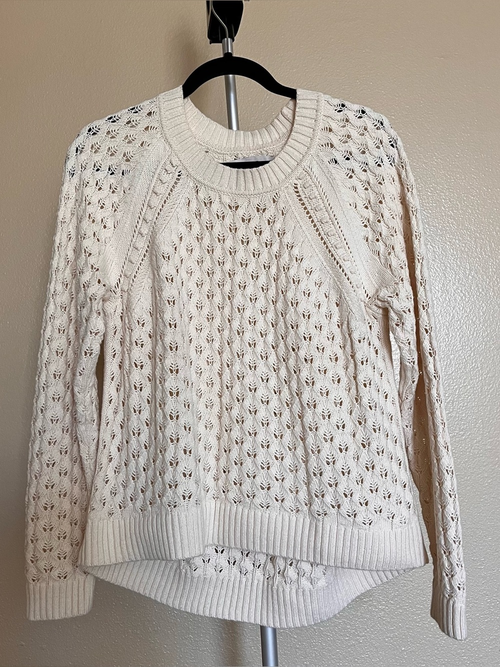 LOFT Pointelle Knit Sweater Size Large